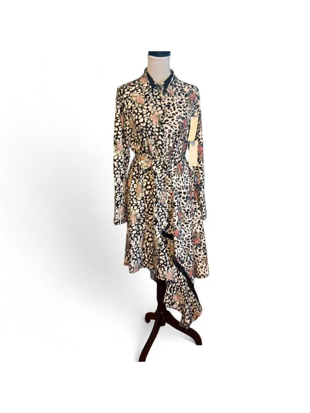 Liquorish multi patterned asymetrical midi dress size8